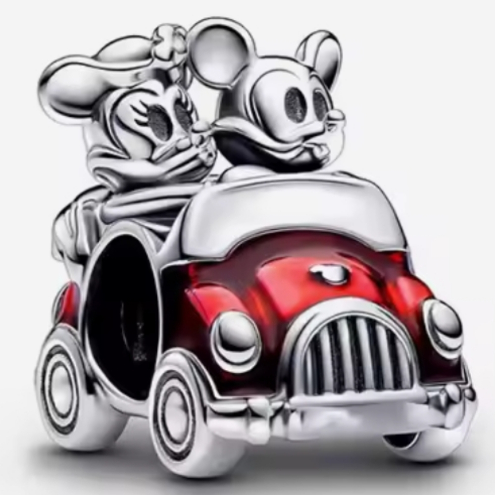 Disney Parks Sterling Silver Charm with Red Car